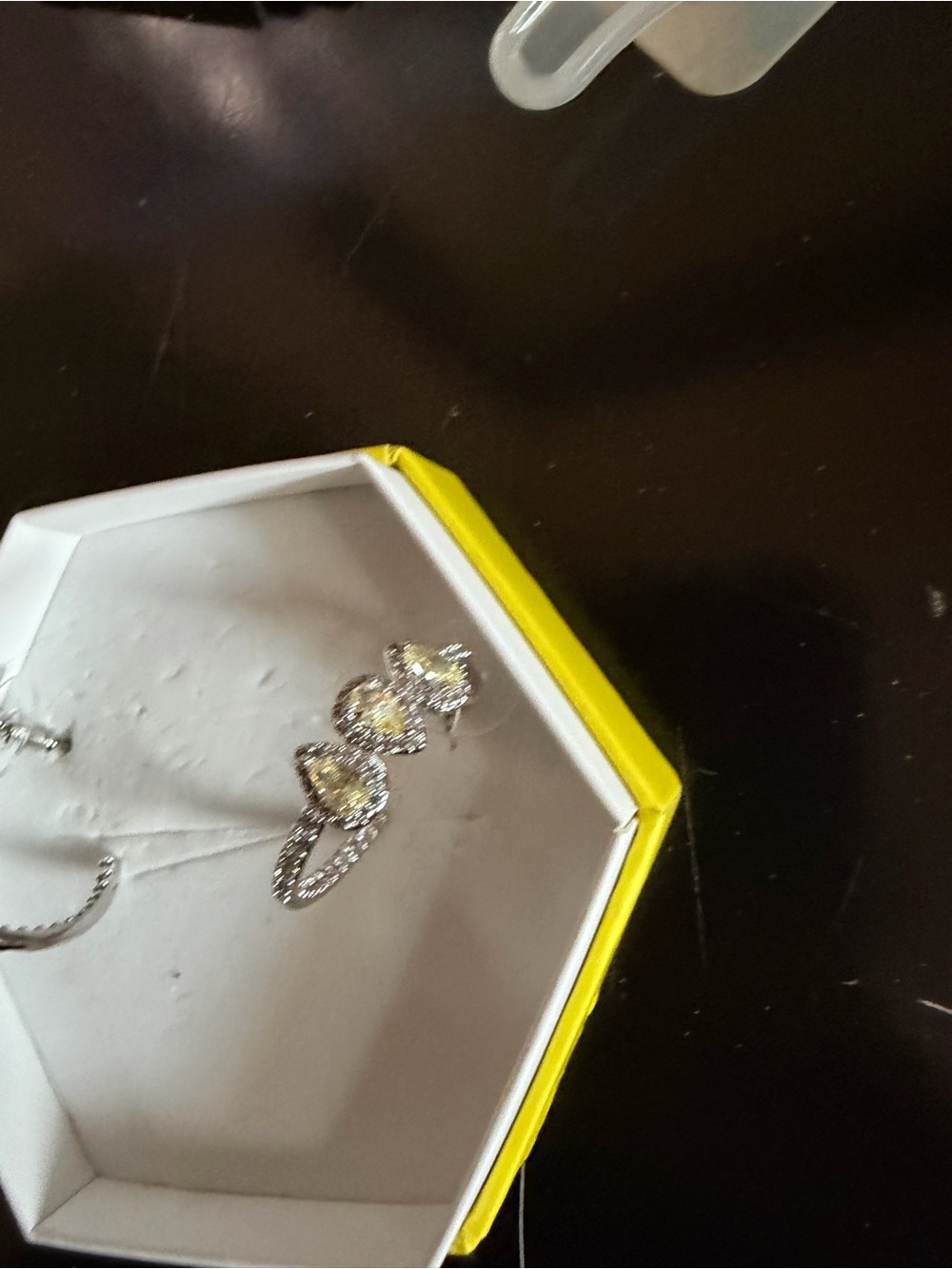 Lemon on Rhodium OG Hoops